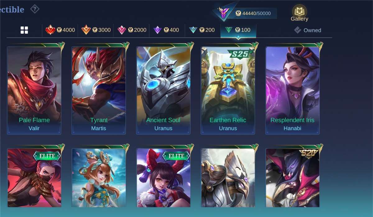 Game account sale Mobile Legends